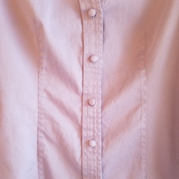 Talbots Petites 6P Shirt Purple Stretch Cotton - Picture 3 of 7